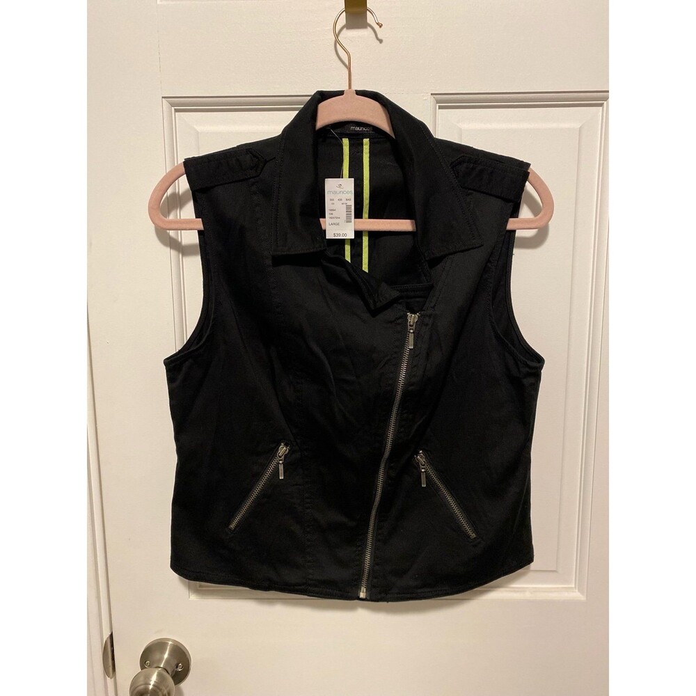 Maurices Black Vest Women’s Size Large